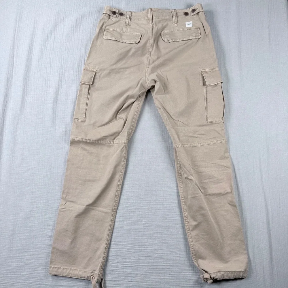 Y2K American Eagle Mens‎ Cargo Pants 29x32 (30x29) Original Straight Khaki Tan